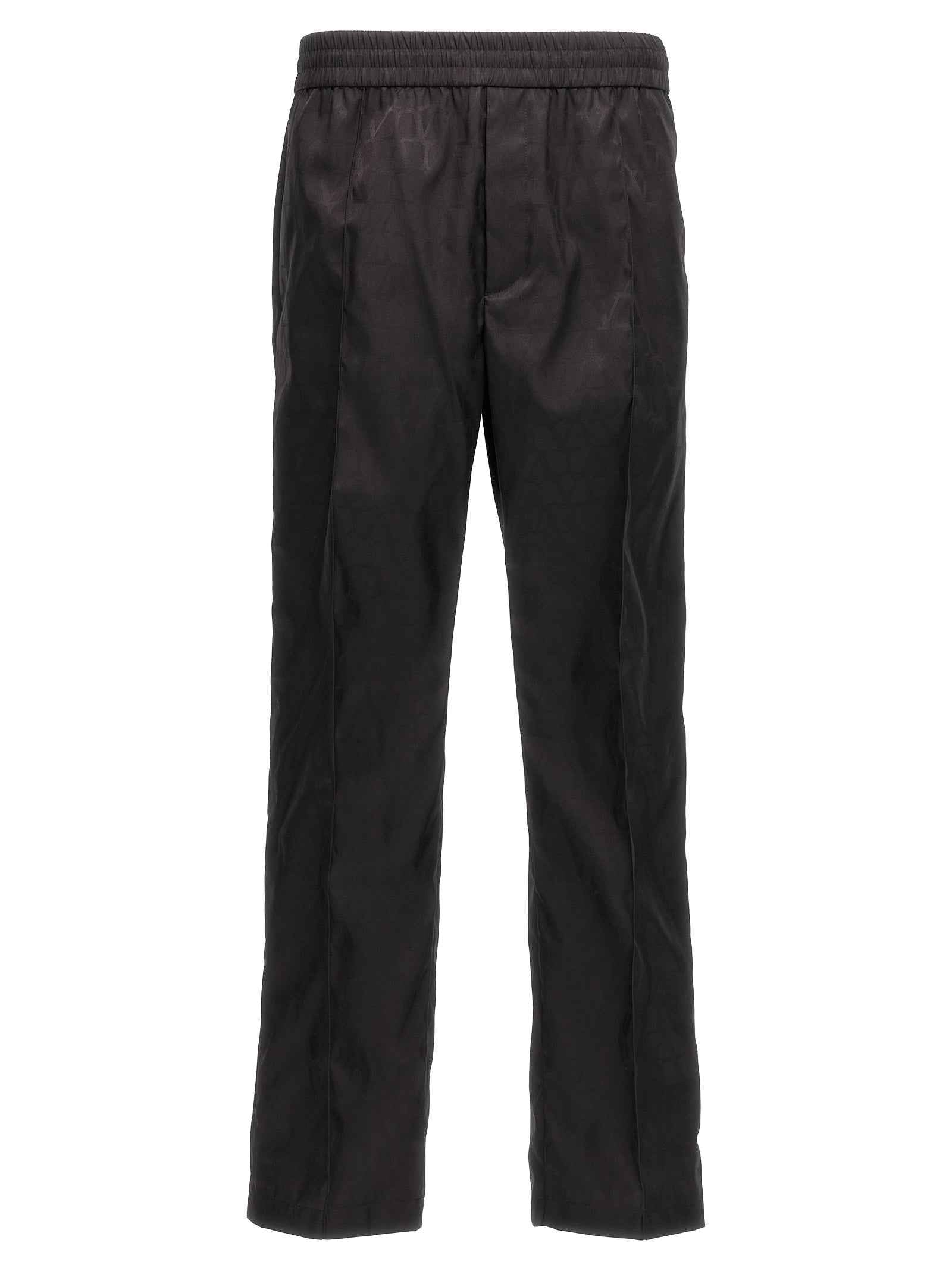 Black Polyamide Casual Pants