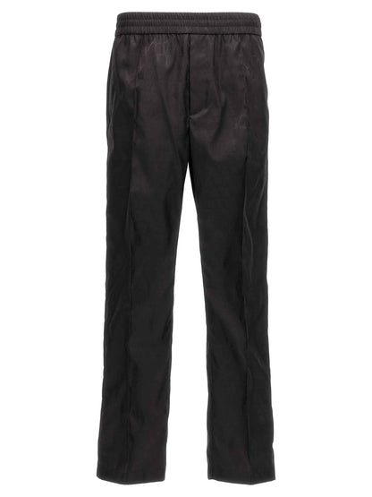 Black Polyamide Casual Pants