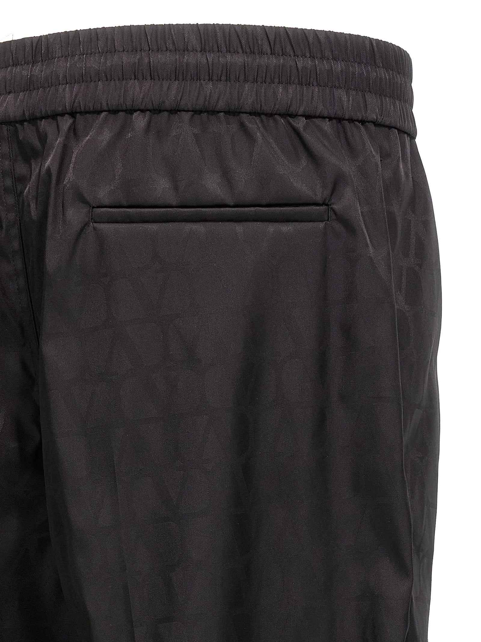 Black Polyamide Casual Pants