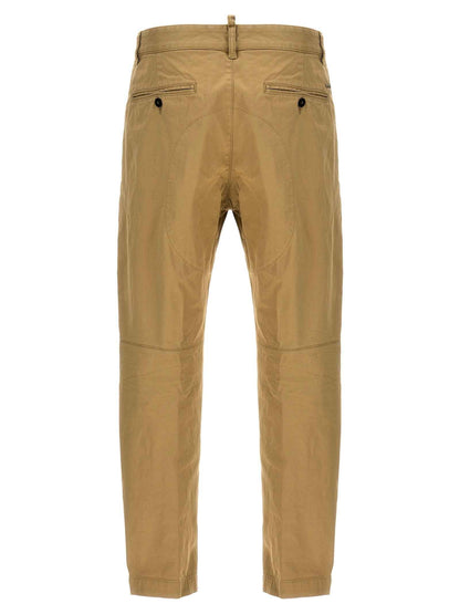 Beige Cotton Chino Pants