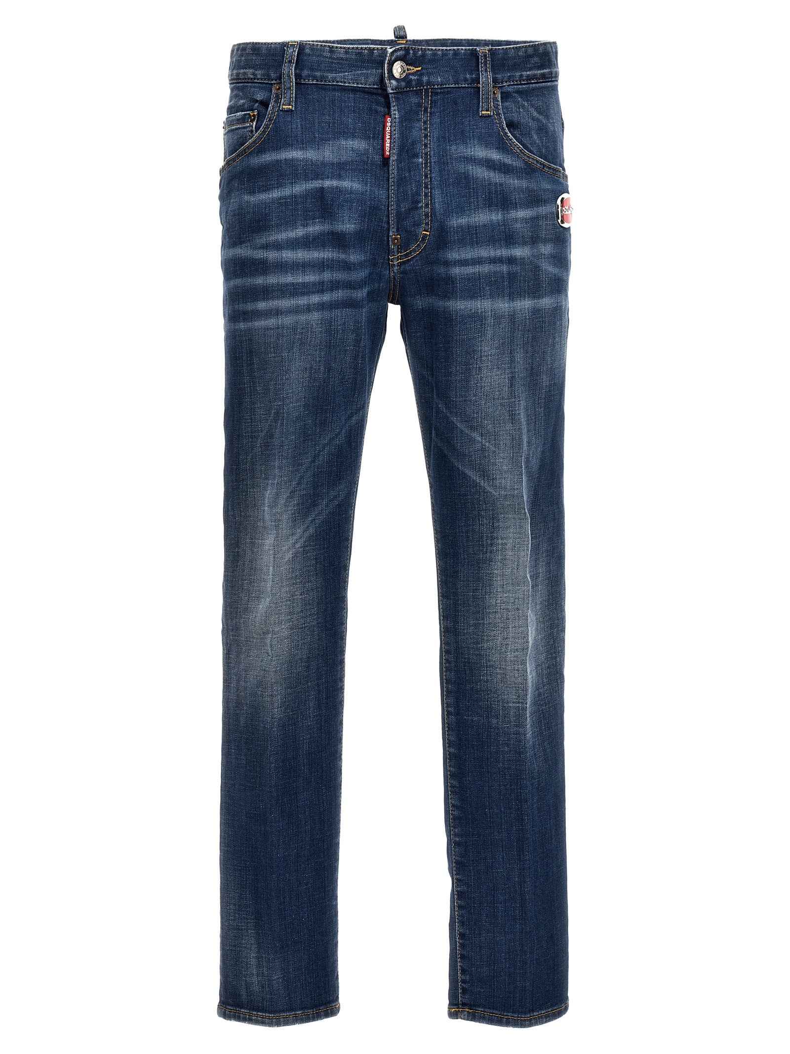 Blue Cotton Relaxed Fit Jeans