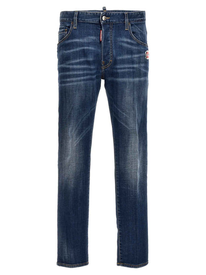 Blue Cotton Relaxed Fit Jeans