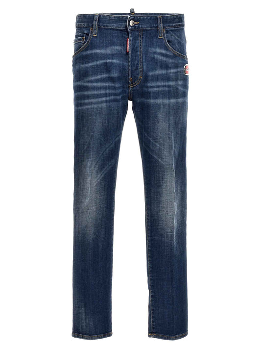 Blue Cotton Relaxed Fit Jeans