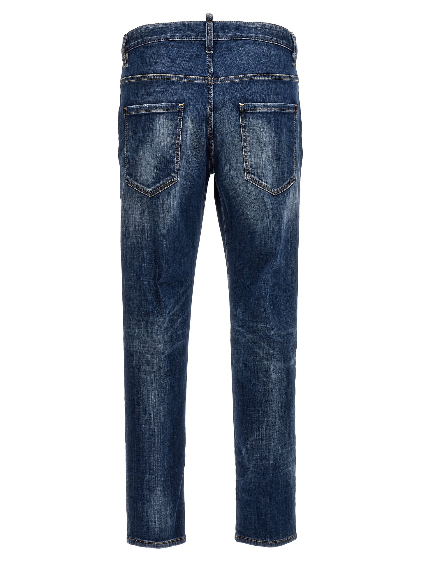 Blue Cotton Relaxed Fit Jeans