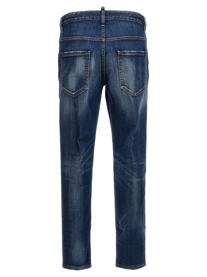 Blue Cotton Relaxed Fit Jeans