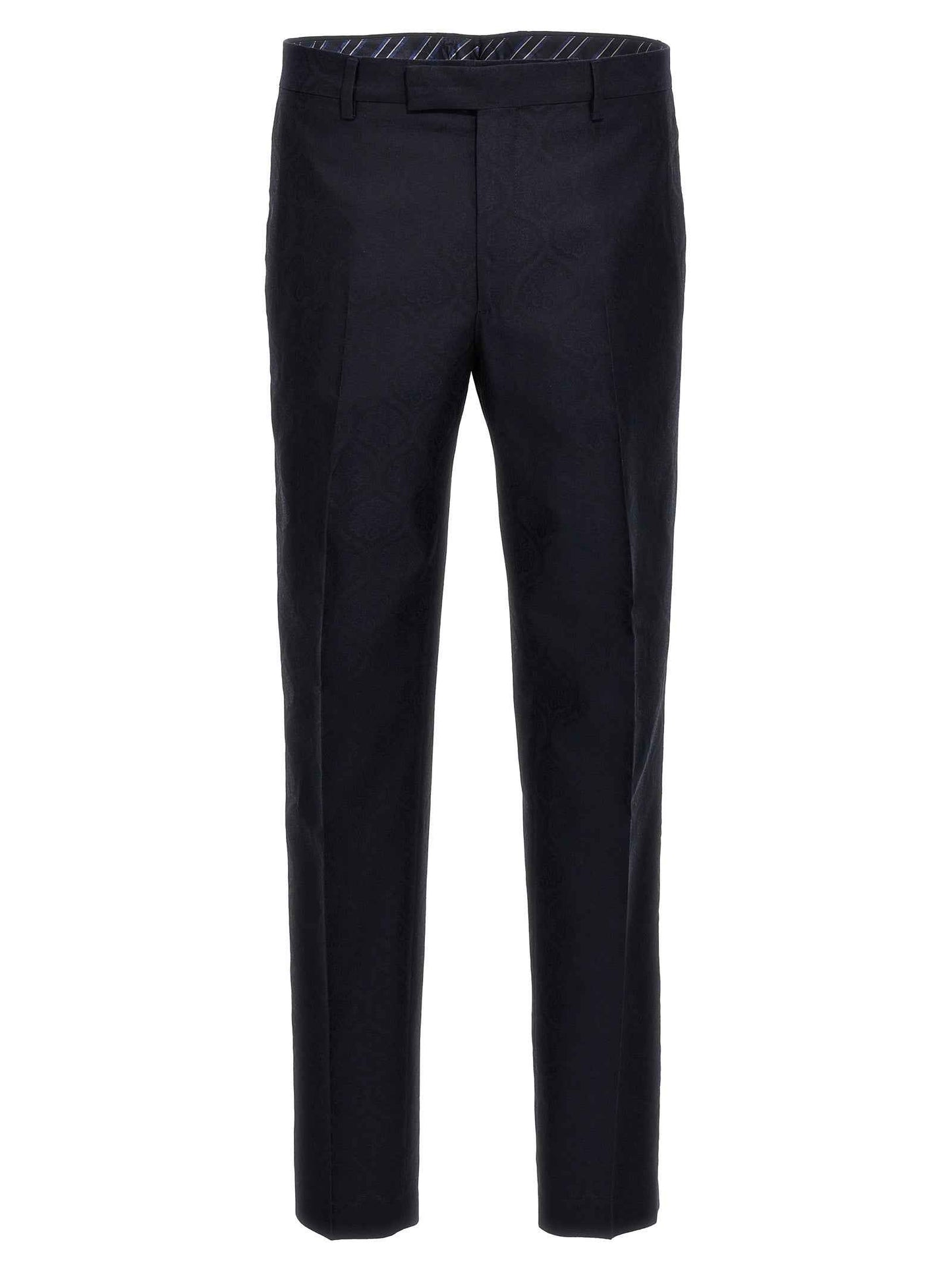 Blue Cotton Dress Pants