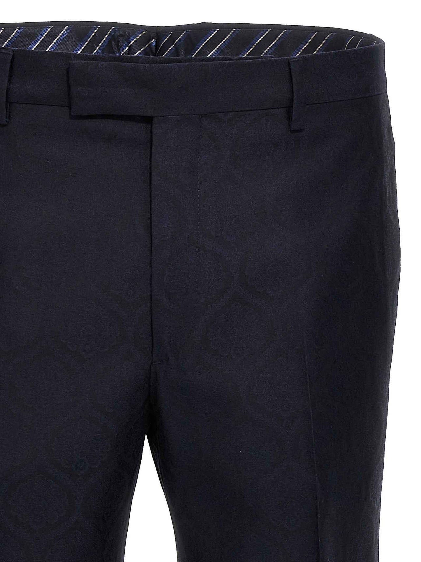 Blue Cotton Dress Pants