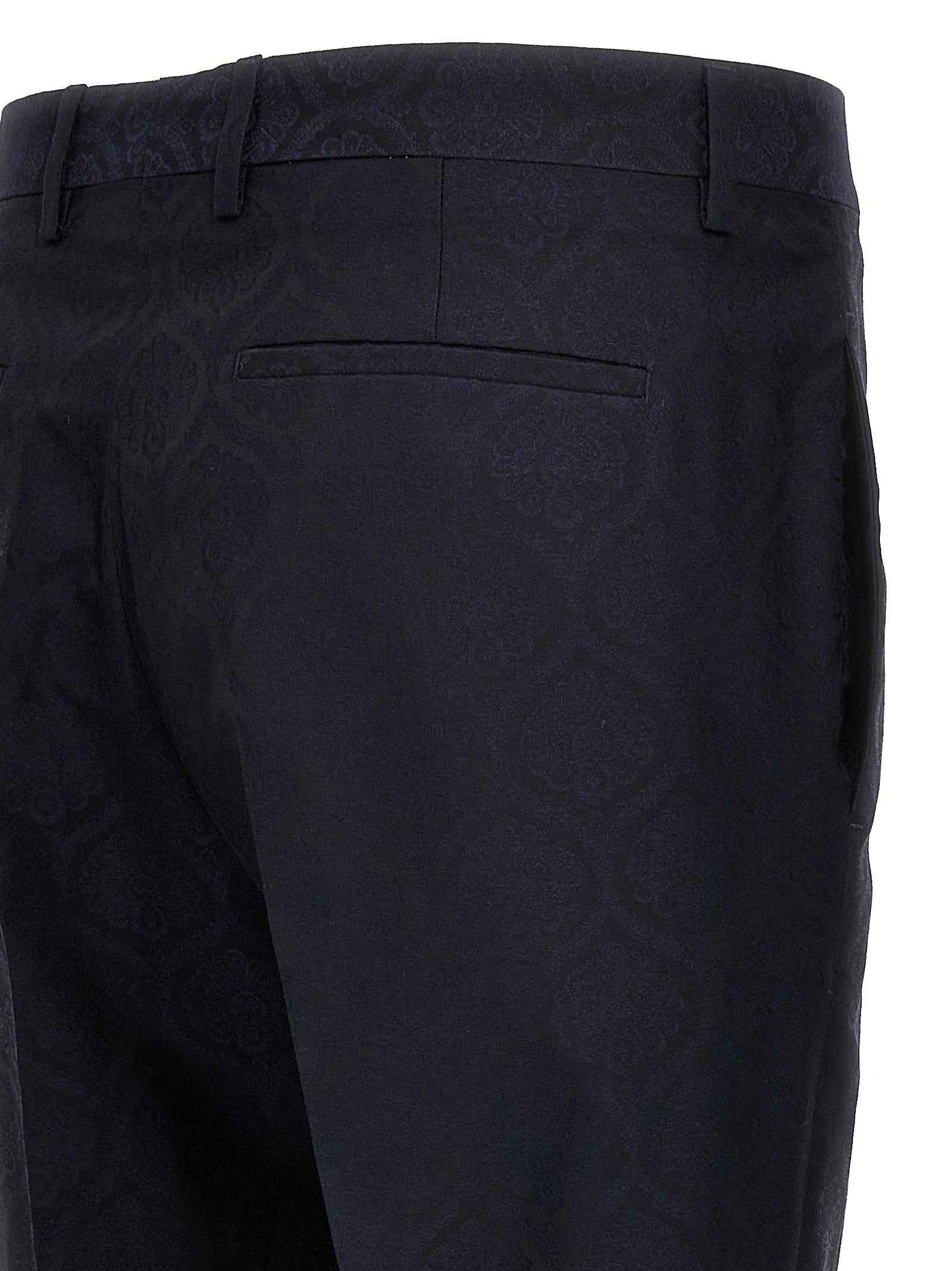 Blue Cotton Dress Pants
