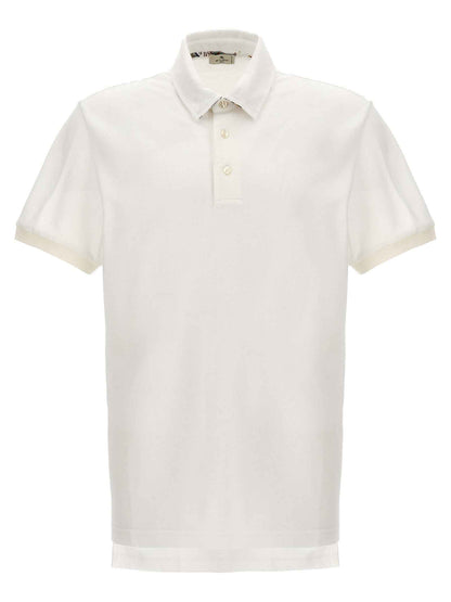 White Cotton Polo Shirt