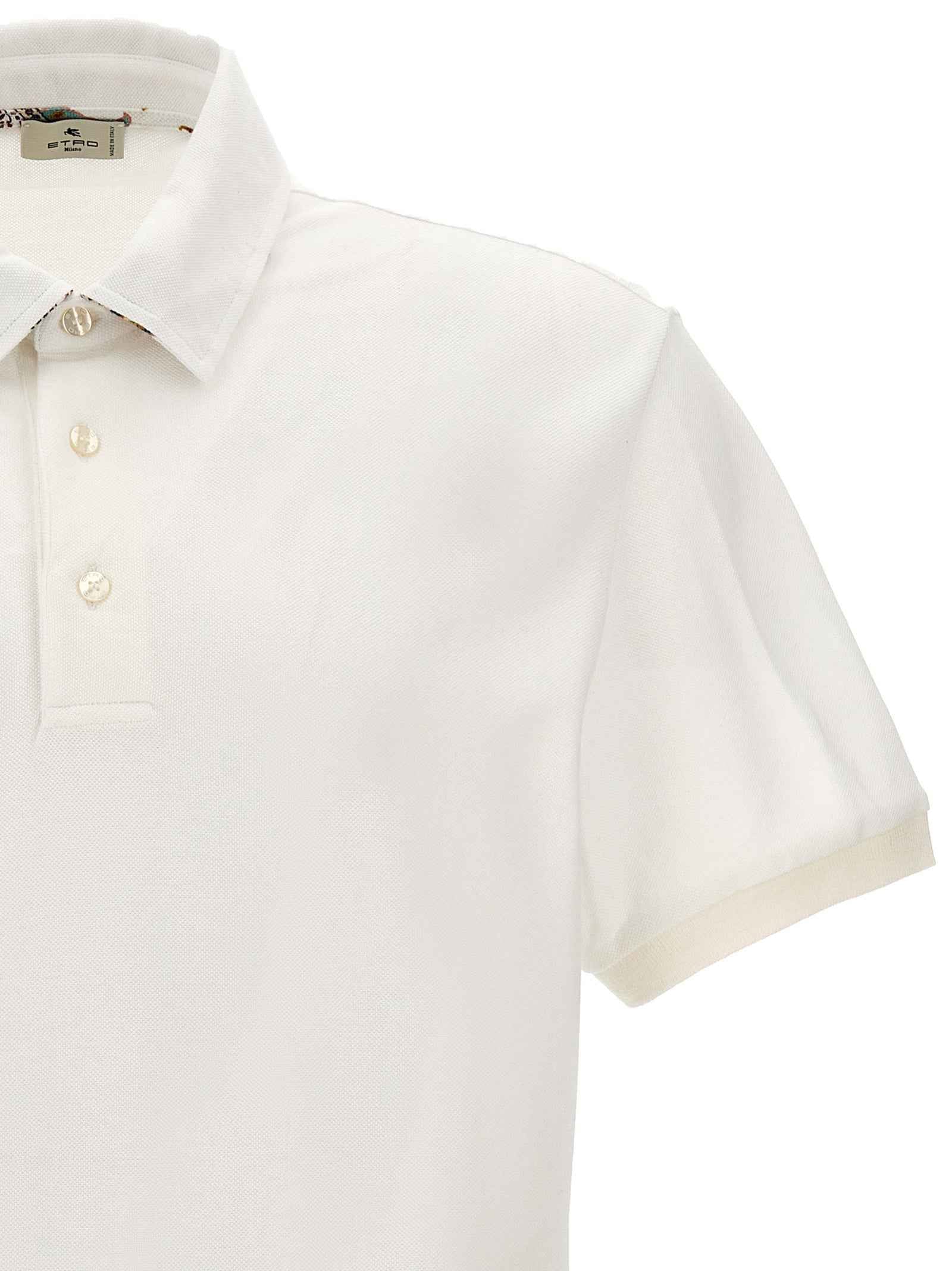 White Cotton Polo Shirt
