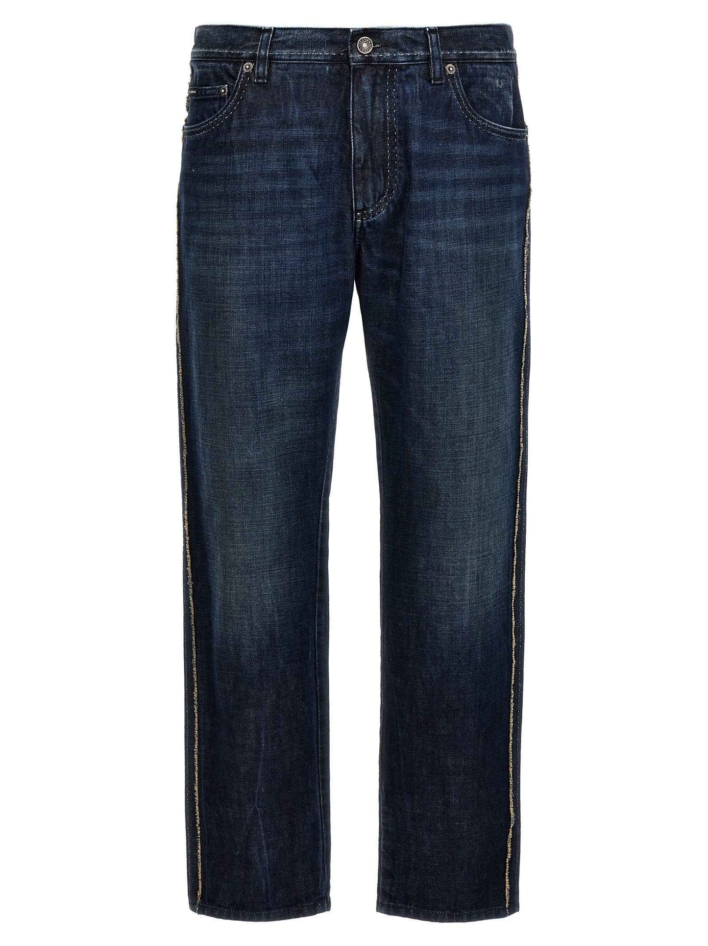 Blue Cotton Skinny Jeans