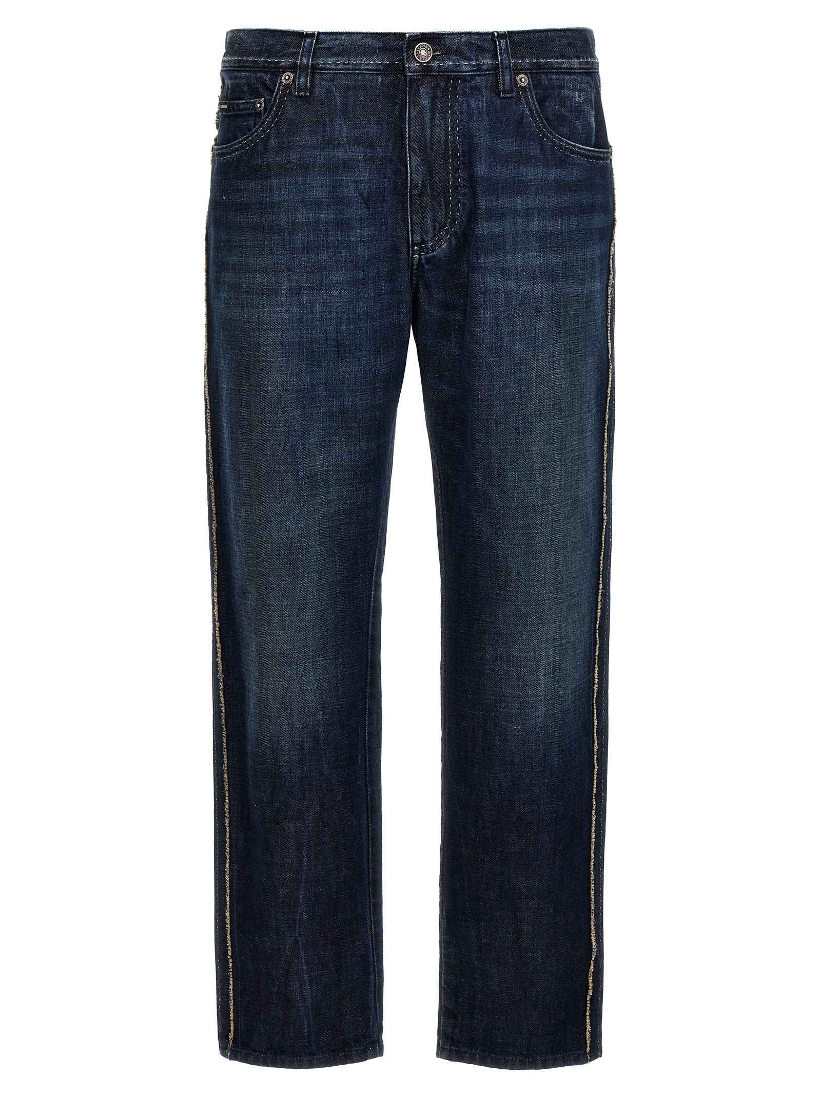 Blue Cotton Skinny Jeans