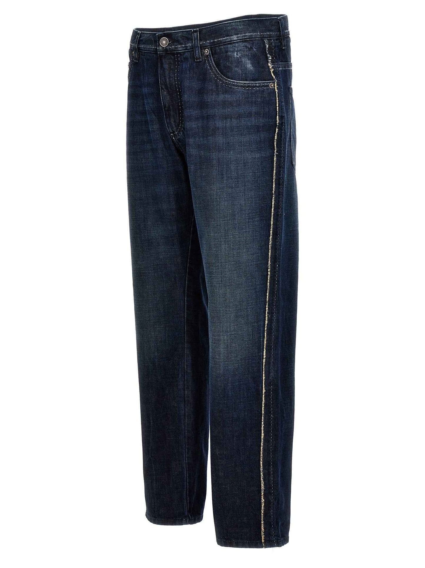 Blue Cotton Skinny Jeans