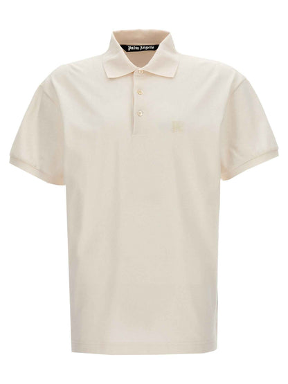 White Polyester Polo Shirt