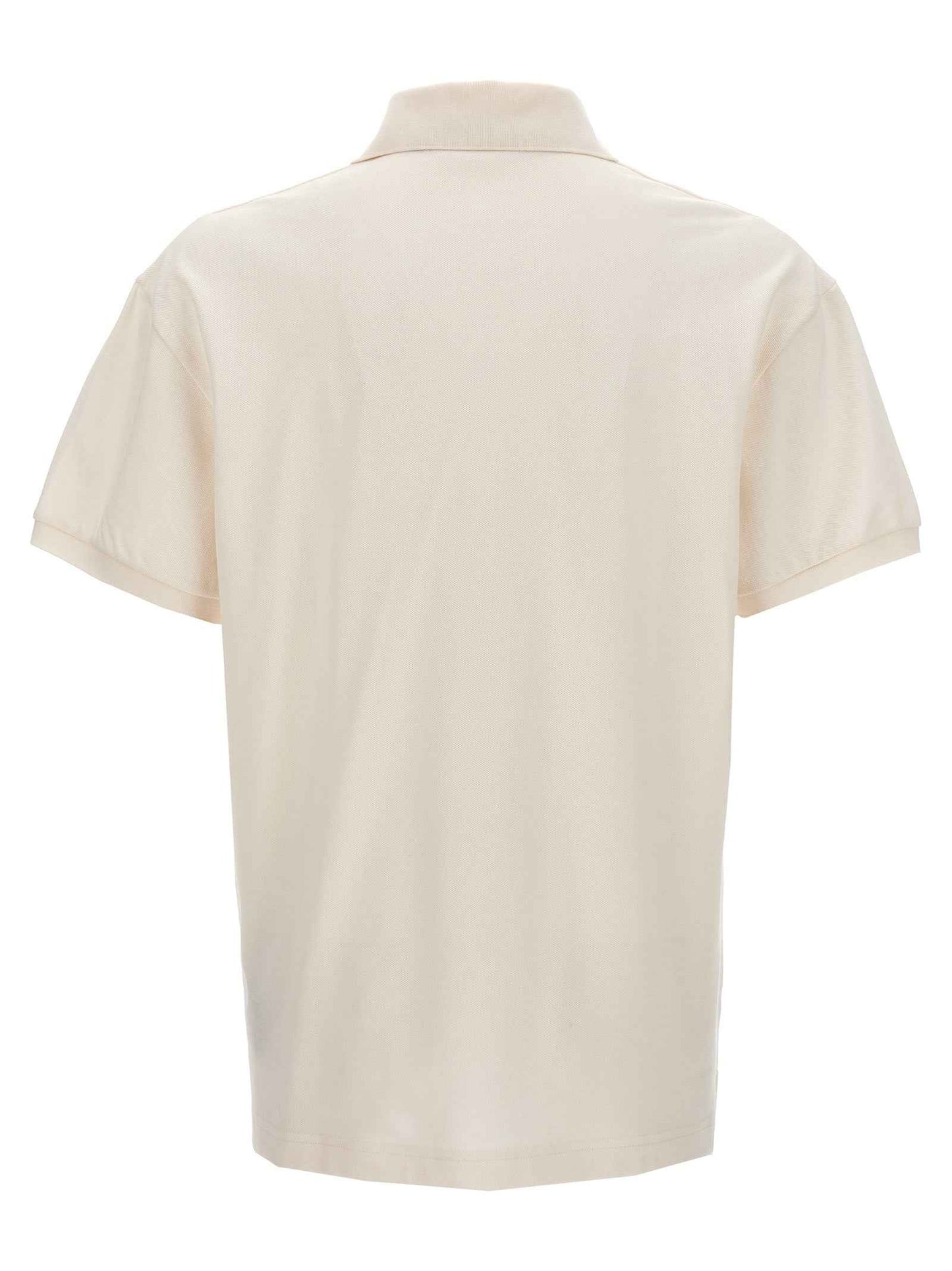 White Polyester Polo Shirt