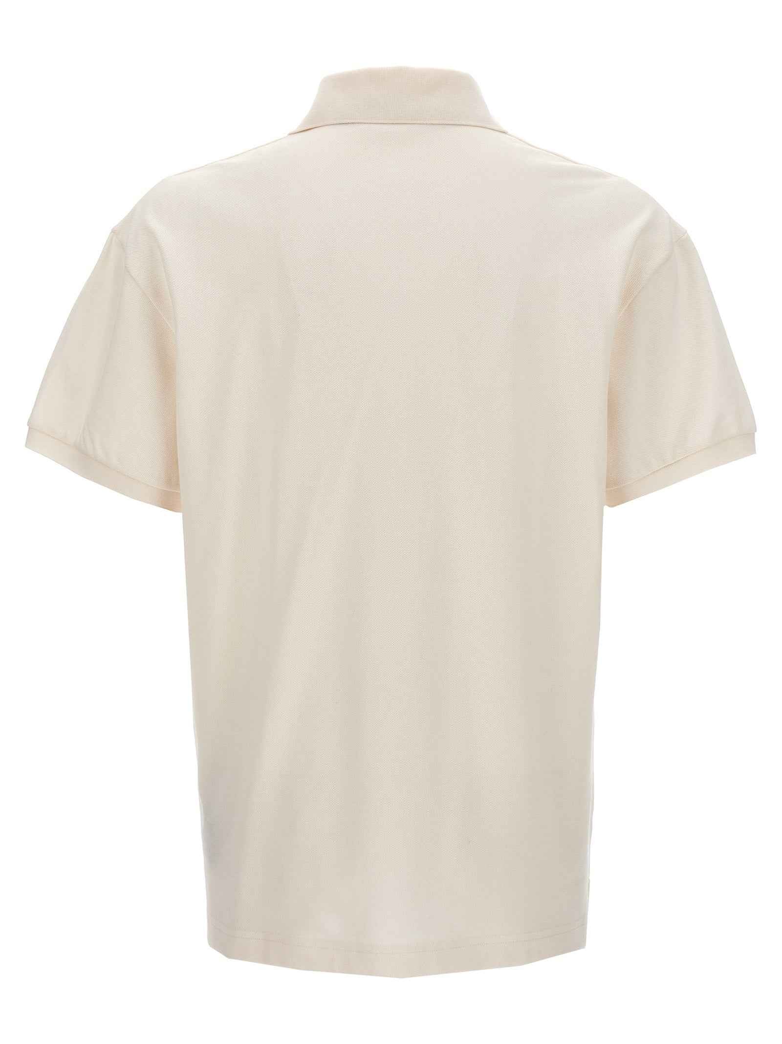 White Polyester Polo Shirt