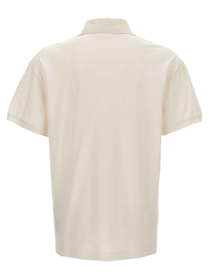 White Polyester Polo Shirt