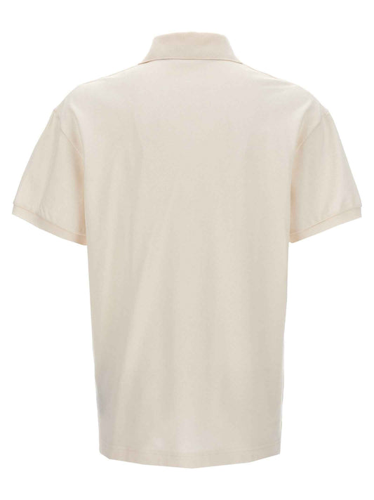 White Polyester Polo Shirt