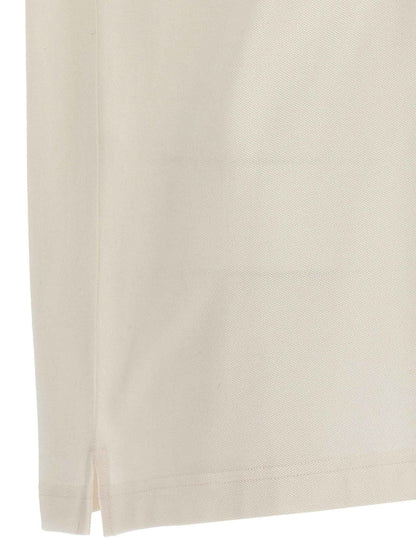 White Polyester Polo Shirt