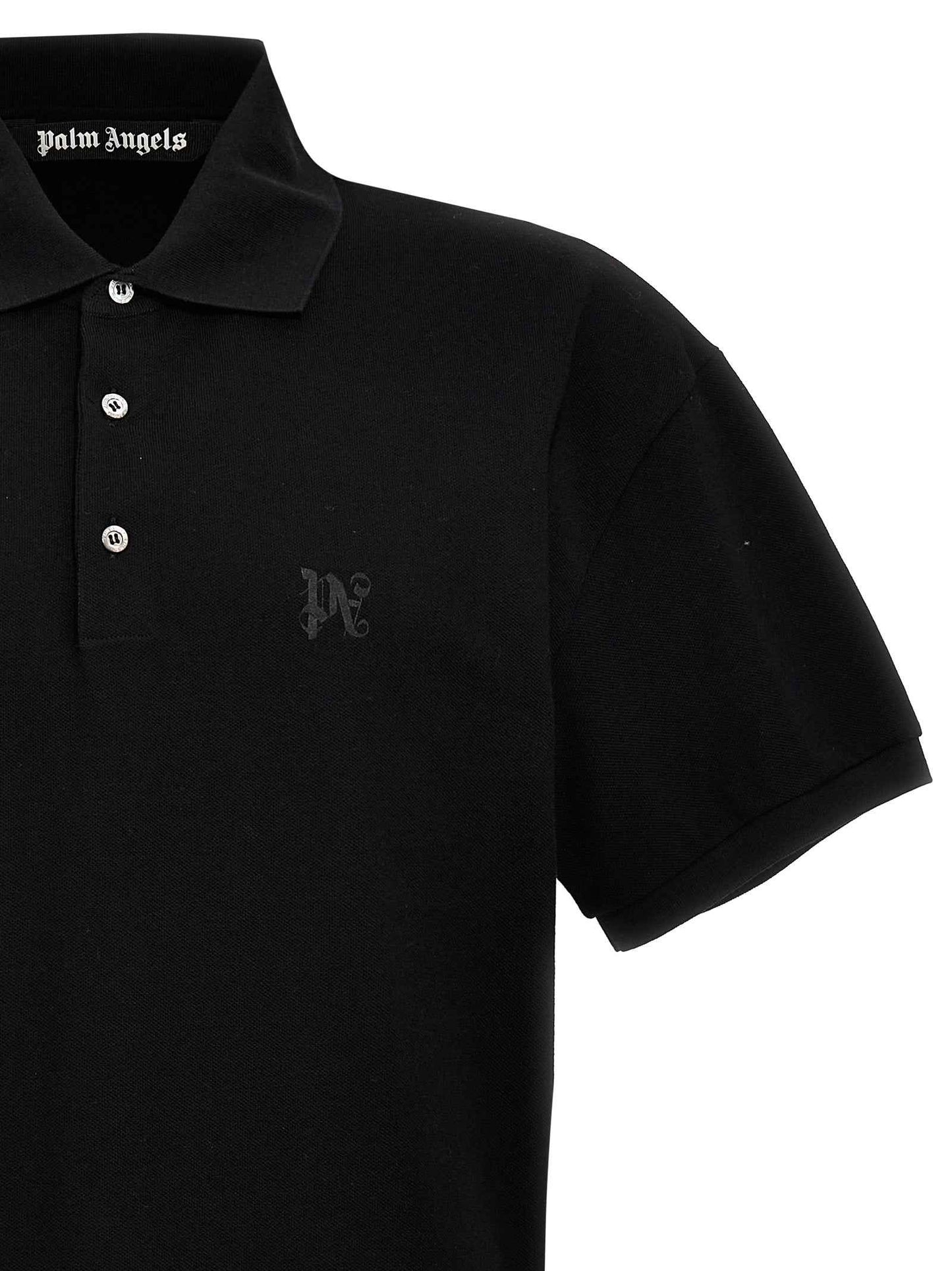 Black Polyester Polo Shirt