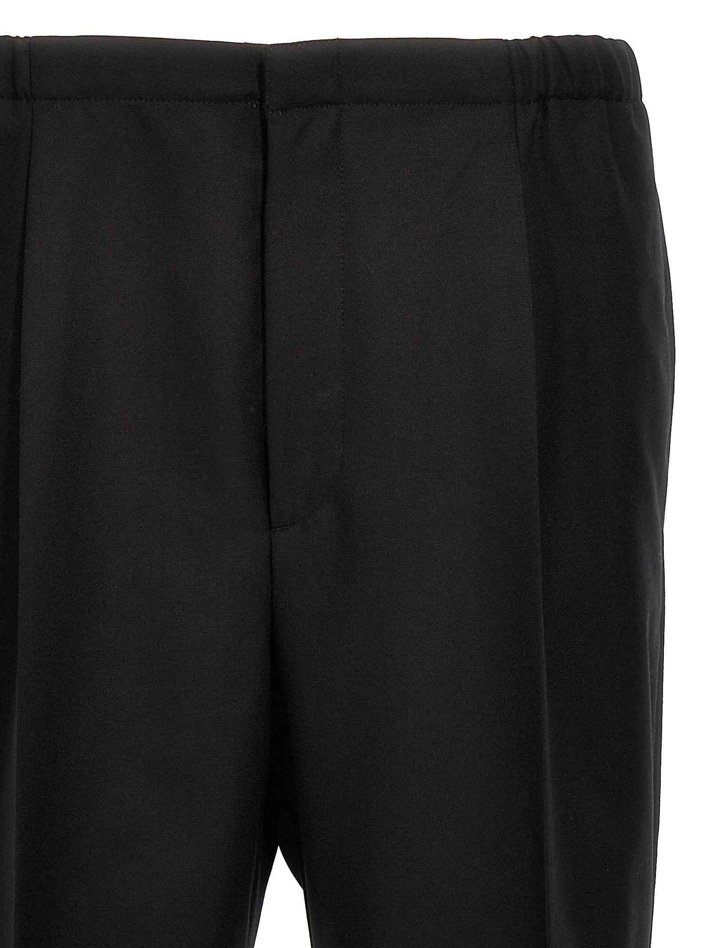 Black Virgin Wool Dress Pants