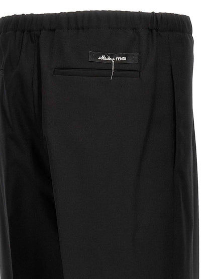 Black Virgin Wool Dress Pants