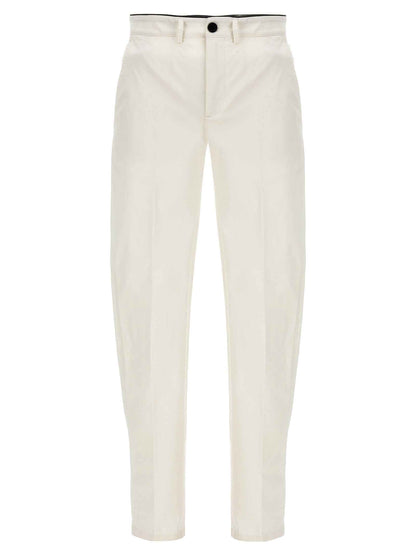 White Cotton Casual Pants