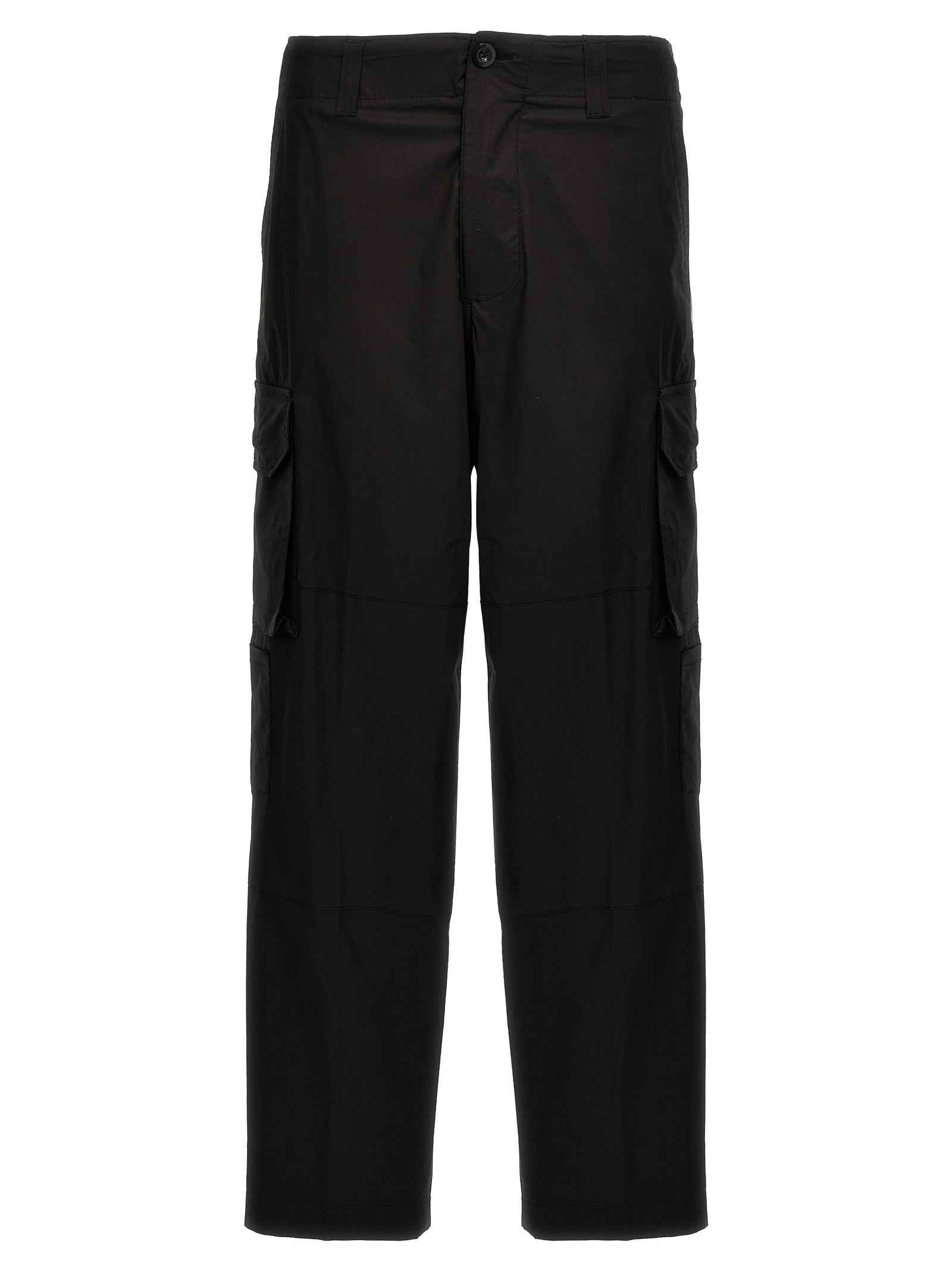 Black Cotton Cargo Pants