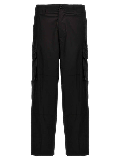 Black Cotton Cargo Pants
