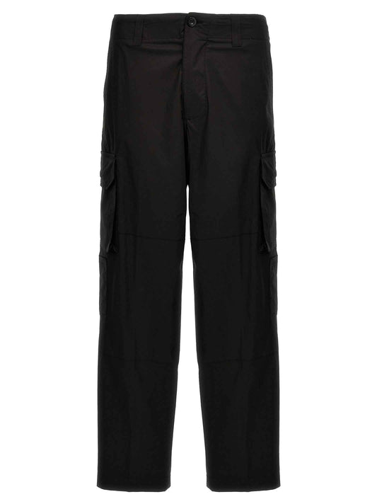Black Cotton Cargo Pants