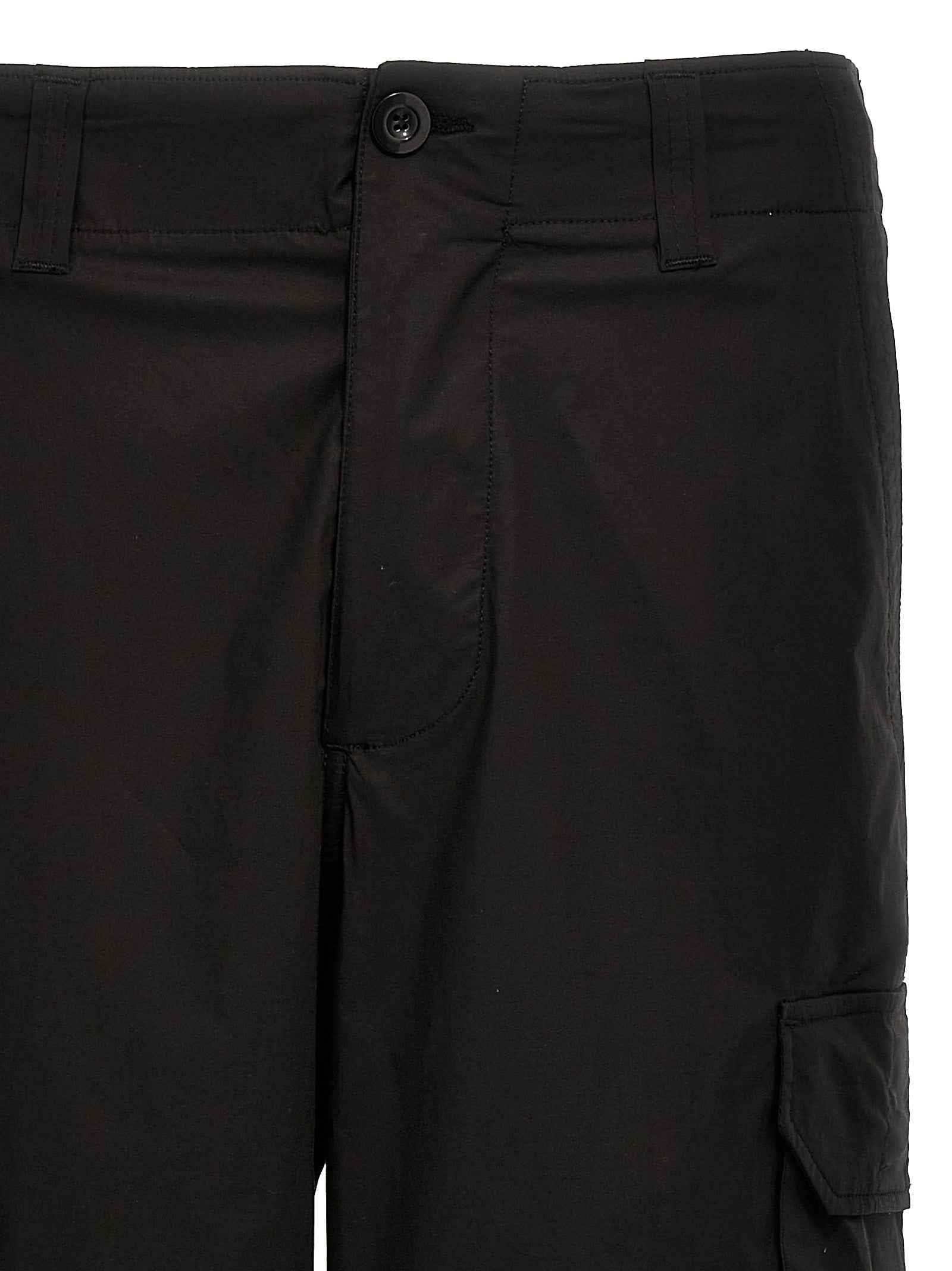 Black Cotton Cargo Pants