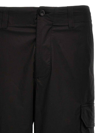 Black Cotton Cargo Pants