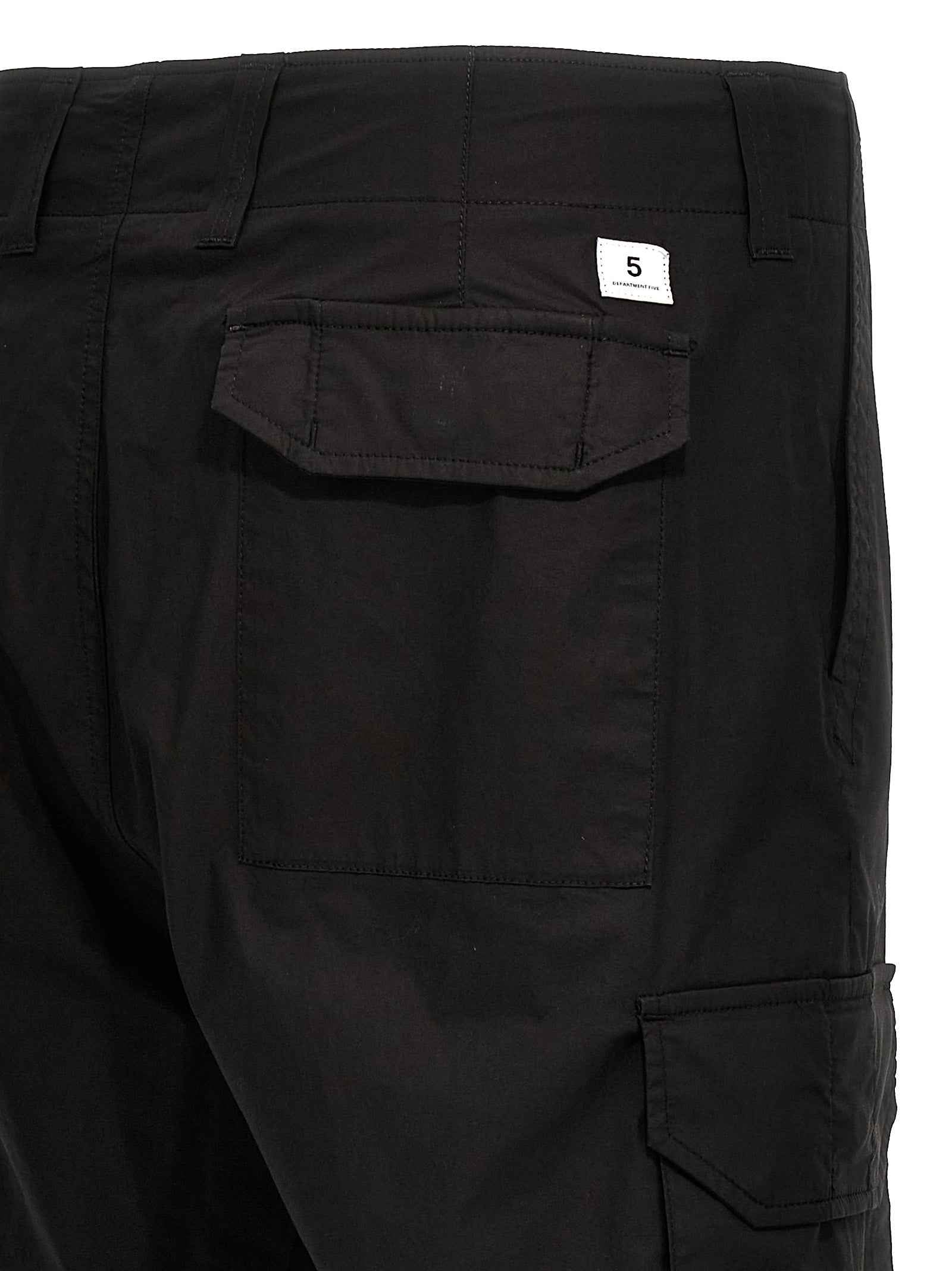 Black Cotton Cargo Pants