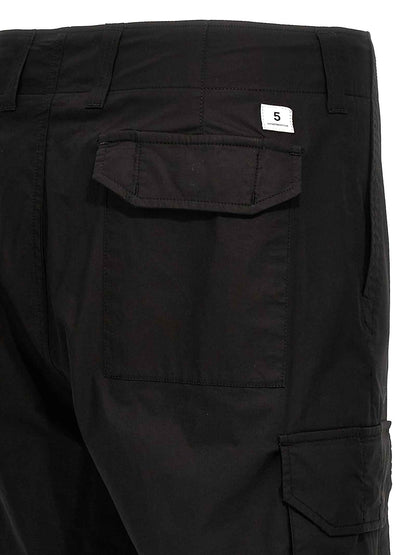 Black Cotton Cargo Pants