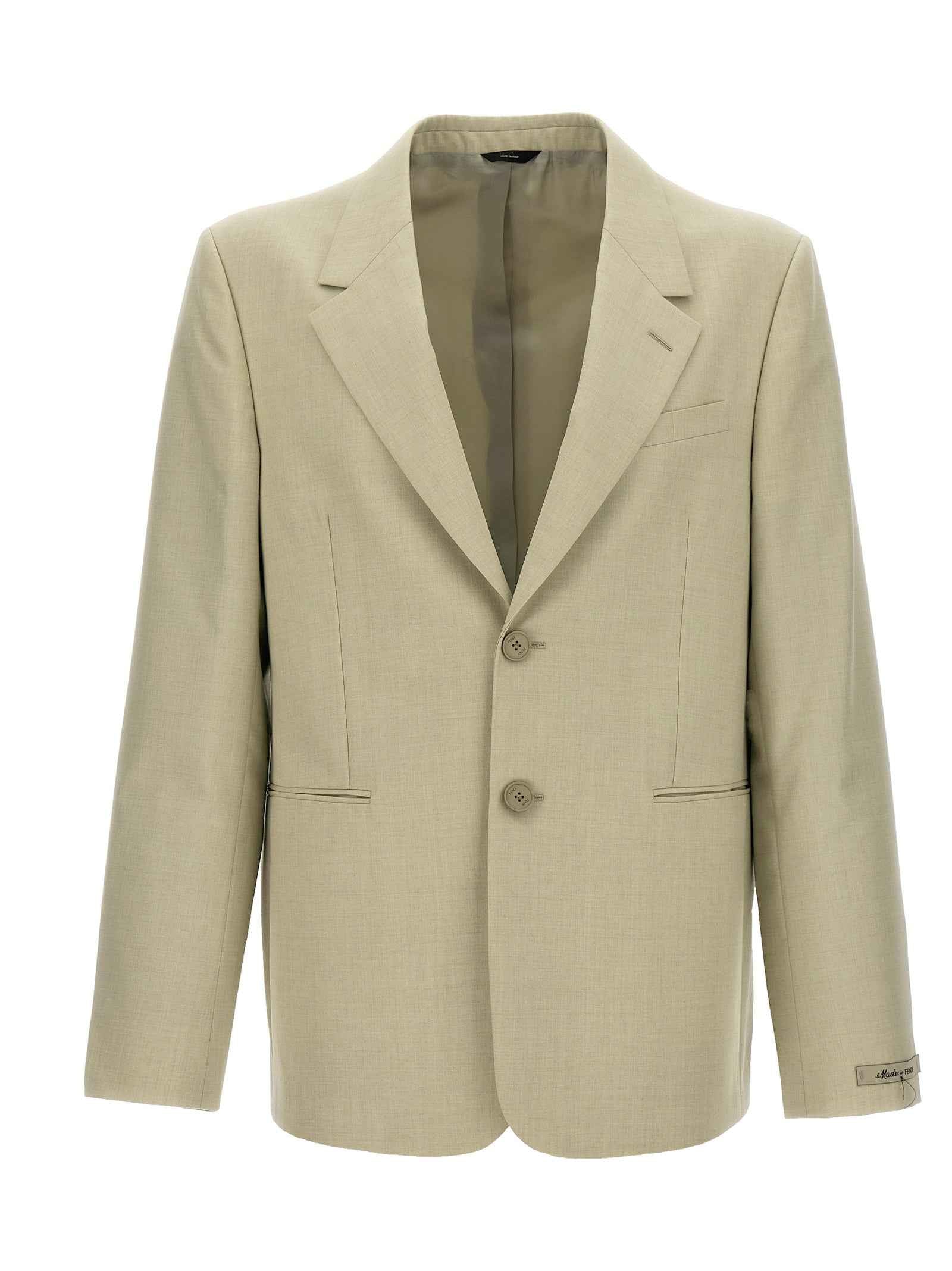 Beige Virgin Wool Blazer