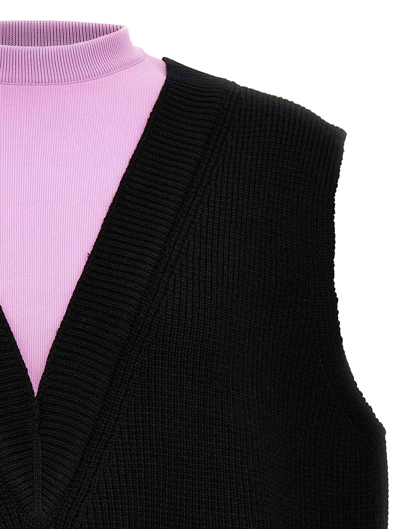 Multicolor Wool Sleeveles Sweater