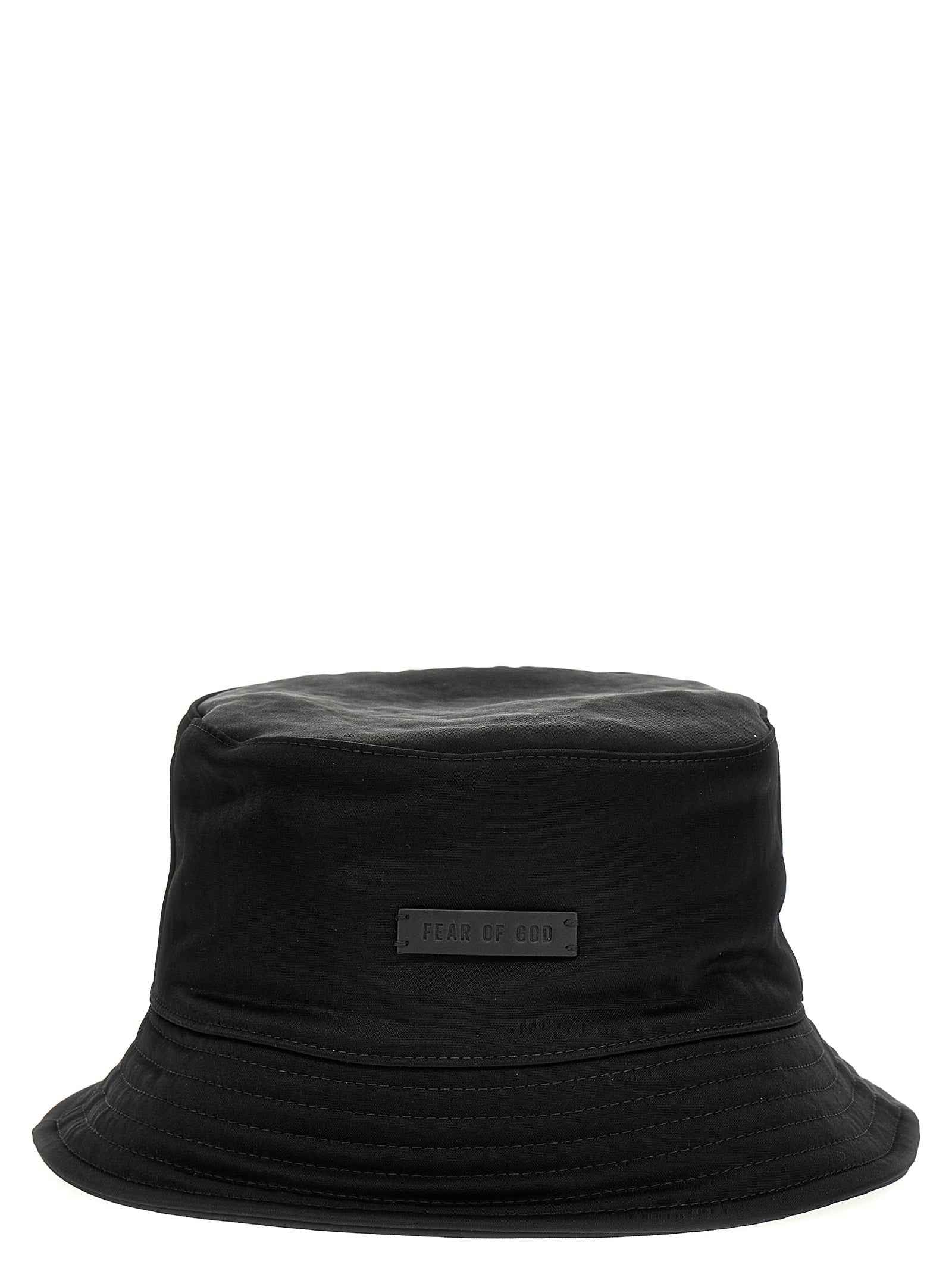 Black Polyamide Bucket Hat