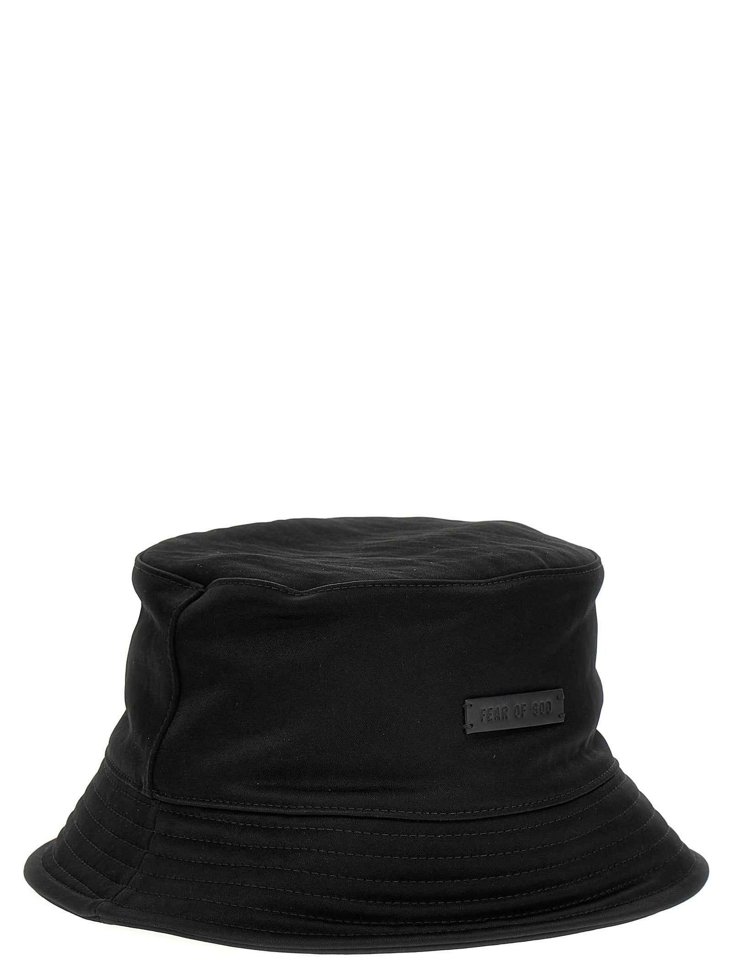 Black Polyamide Bucket Hat