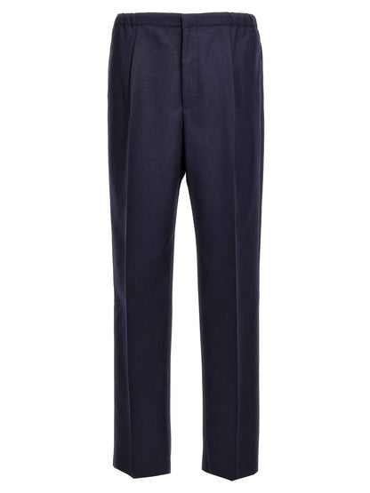 Blue Virgin Wool Pants