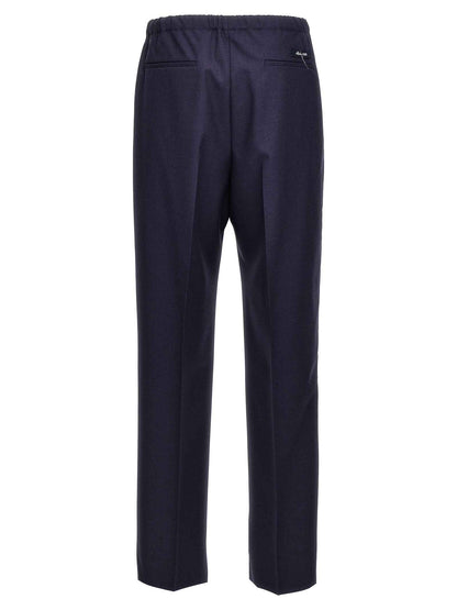 Blue Virgin Wool Pants
