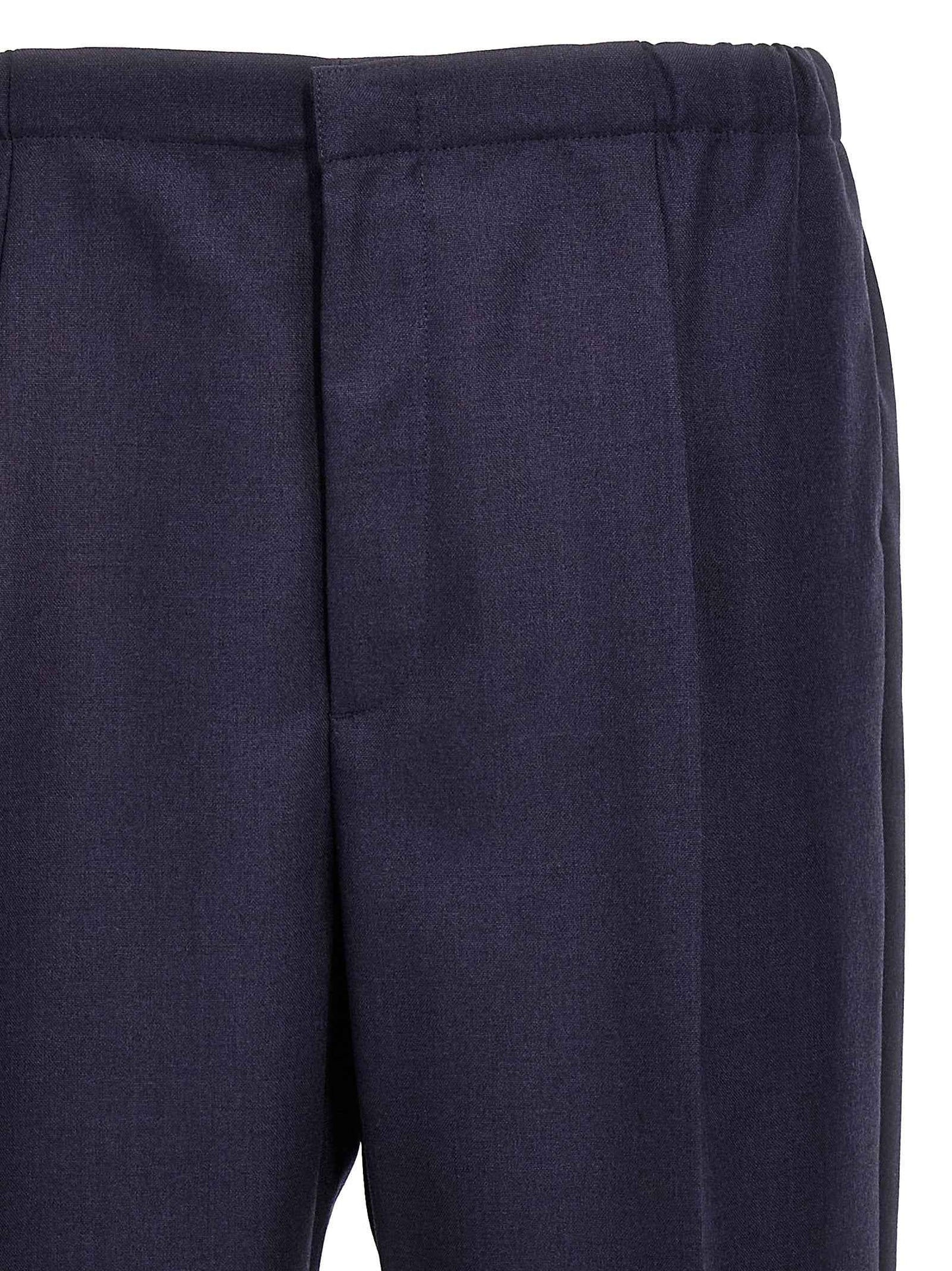 Blue Virgin Wool Pants