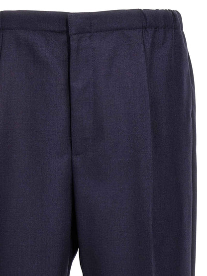 Blue Virgin Wool Pants