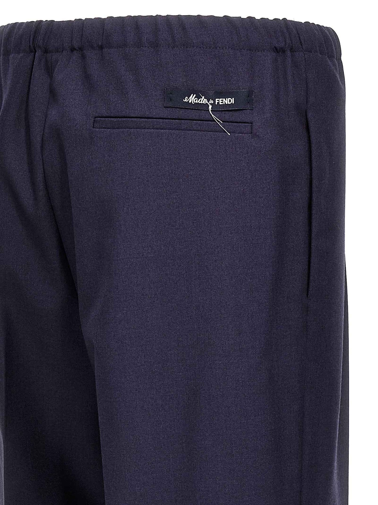 Blue Virgin Wool Pants