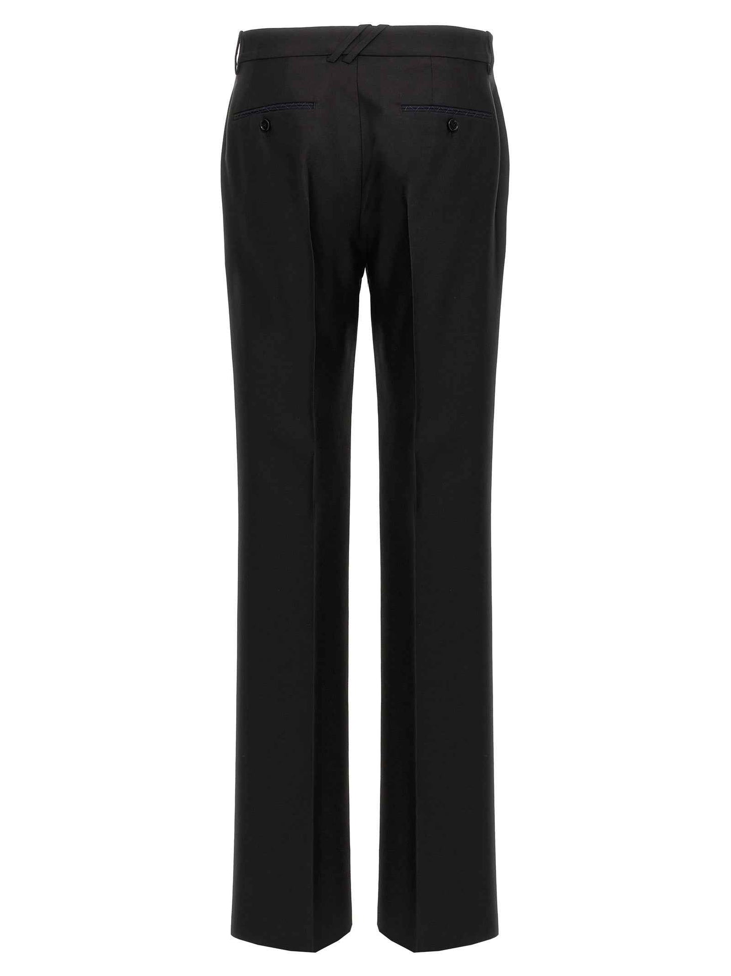 Black Virgin Wool Dress Pants