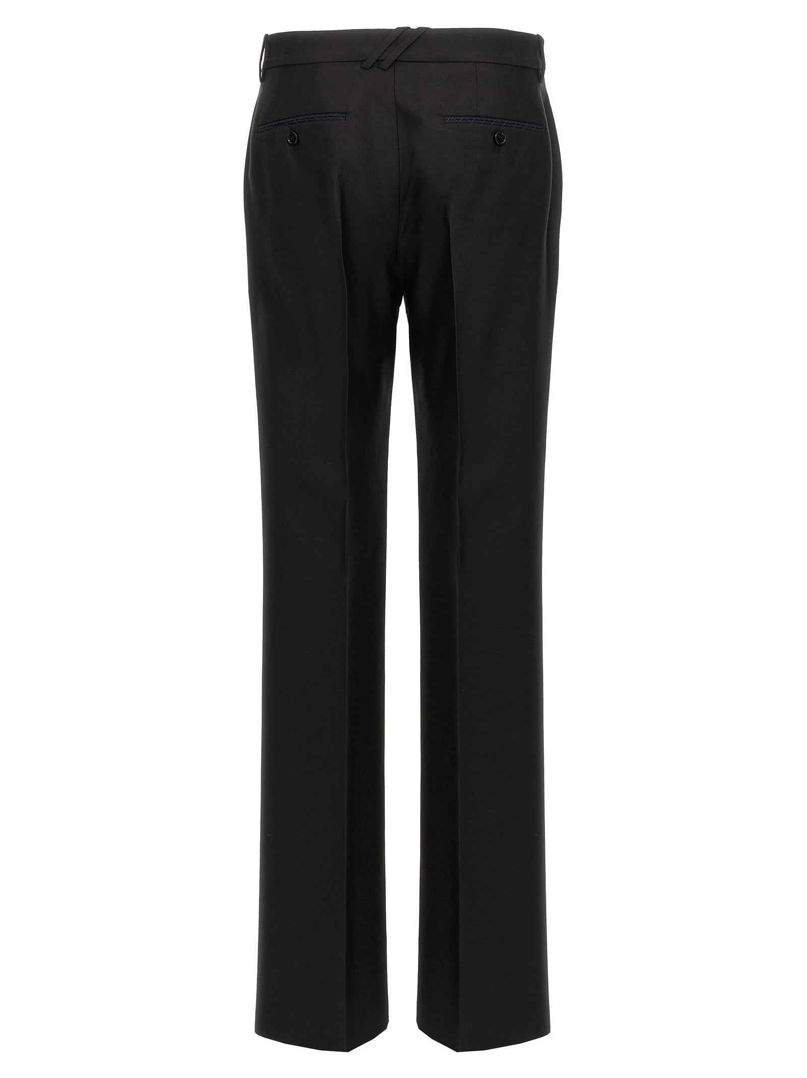 Black Virgin Wool Dress Pants