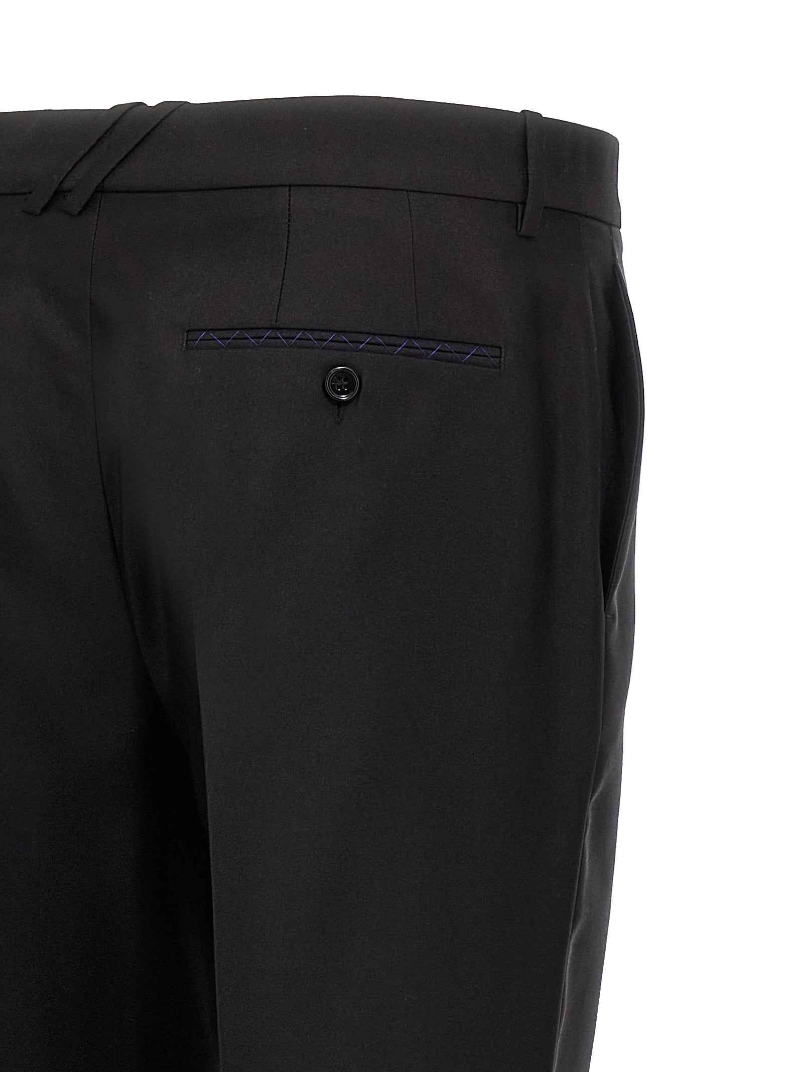 Black Virgin Wool Dress Pants