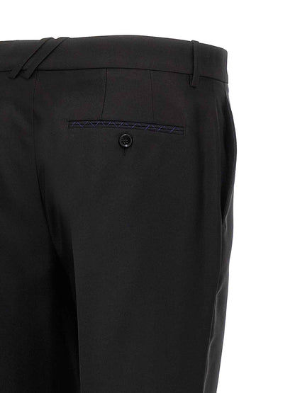 Black Virgin Wool Dress Pants