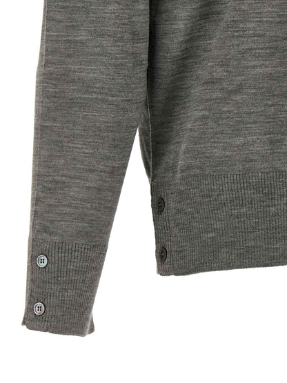 Gray Virgin Wool Cardigan