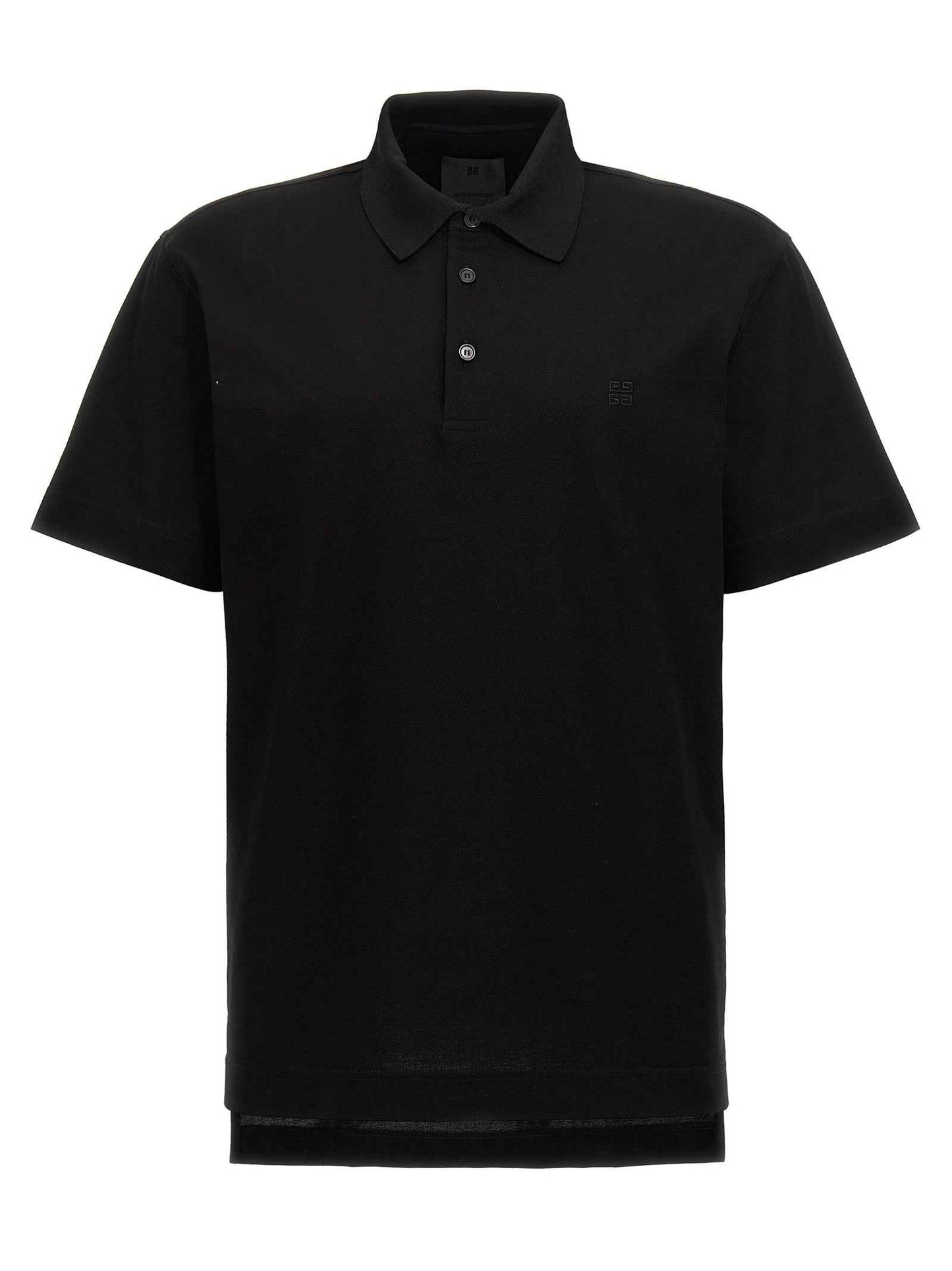 Black Cotton Polo Shirt