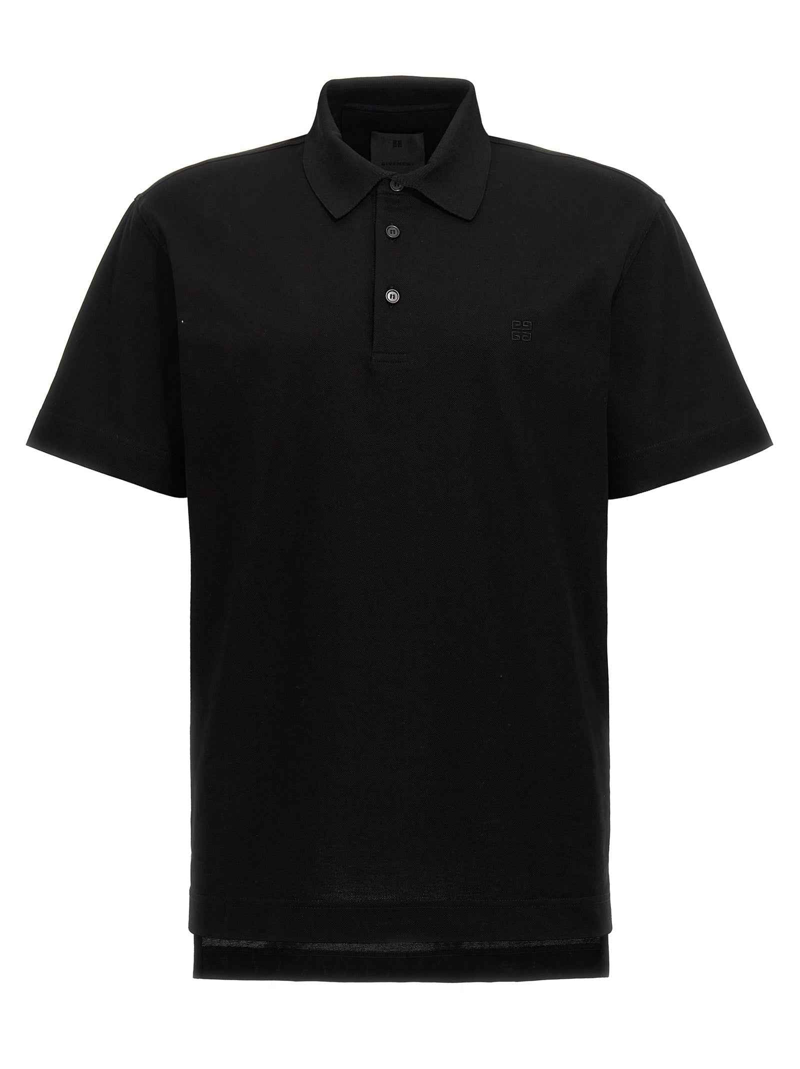 Black Cotton Polo Shirt
